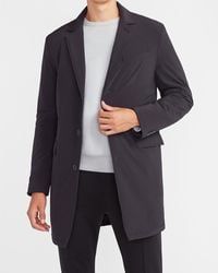Express Big Tall Camel Recycled Wool Blend Topcoat In Natural For Men Lyst