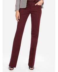 Express Low Rise Barely Boot Columnist Pant Red