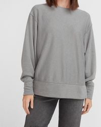 express one eleven oversized cozy hooded sweatshirt