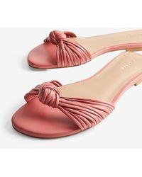 Express Knotted Slide Sandals Pink 10