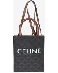 Express Celine Mini Triomphe Vertical Cabas Tote Authenticated By Lxr - Black