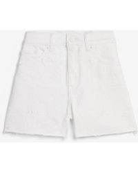 super high waisted white shorts