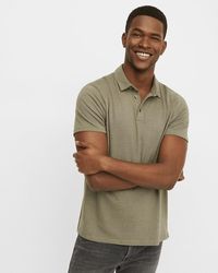 Express Denim Striped Luxe Pique Polo 