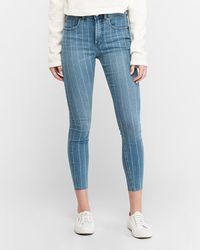 women's striped jeans
