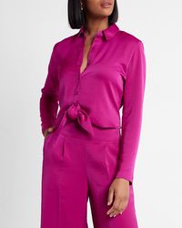 Express Slim Fit Satin Military 