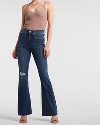 denim palazzo pants with top