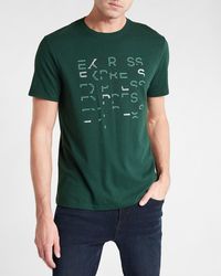 Green Express Logo Fallout Graphic T-Shirt