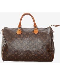 Express Louis Vuitton Speedy 35 Shoulder Bag Authenticated By Lxr - Brown