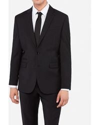 Express Slim Black Wool-blend Performance Stretch Suit Jacket