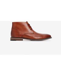 Express Cognac Leather Chukka Boots Brown 8