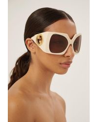 Gucci - Oversized Ivory Butterfly Sunglasses - Lyst