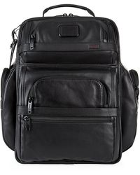 Tumi Ttech Forge Leather Steel City Slim Backpack in Black for Men | Lyst
