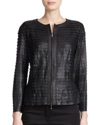 escada leather jacket