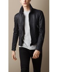 mens burberry leather jacket