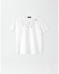 Fabiana Filippi - Bedrucktes T-Shirt Aus Jersey, Weiß - Lyst