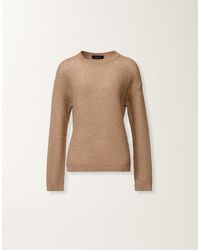 Fabiana Filippi - Cotton Ribbon-Knit Sweater With Sequins, Maple - Lyst
