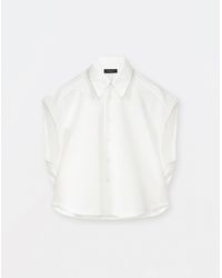 Fabiana Filippi - Cotton Knit Sleeveless Cropped Shirt - Lyst