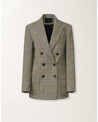 Fabiana Filippi - Double-Breasted Check Jersey Jacket - Lyst