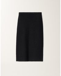 Fabiana Filippi - Cotton And Linen Skirt With Sequins, Midnight - Lyst