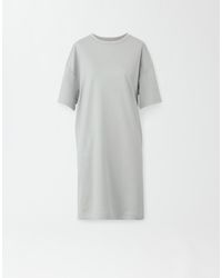 Fabiana Filippi - Maxi-T-Shirt-Kleid Aus Jersey, Hellgrau - Lyst