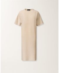 Fabiana Filippi - Wool, Cotton, And Lurex Dress, Ivory - Lyst