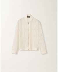 Fabiana Filippi - Mohair Bomber Jacket With Coating, Raffia - Lyst