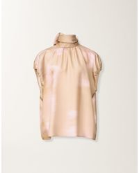 Fabiana Filippi - Printed Silk Twill Top - Lyst