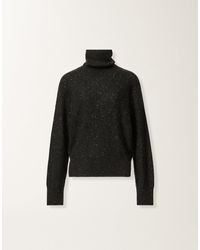 Fabiana Filippi - Pullover Aus Wolle Und Seide Mit Pailletten, Schieferfarben - Lyst