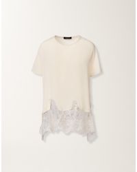 Fabiana Filippi - Crepe De Chine Top, Ivory - Lyst