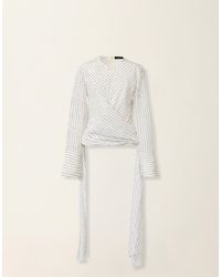 Fabiana Filippi - Printed Crêpe De Chine Top - Lyst