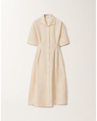 Fabiana Filippi - Linen And Viscose Shirt Dress, Light Sand - Lyst