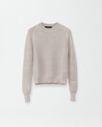 Fabiana Filippi - Crew Neck Sweater With Mesh Effect - Lyst