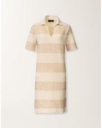 Fabiana Filippi - Striped Cotton Tweed Dress With Sequins - Lyst
