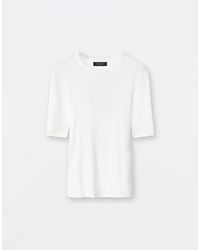 Fabiana Filippi - T-Shirt Aus Viskose-Jersey, Weiß - Lyst