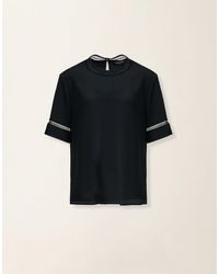 Fabiana Filippi - Short-Sleeve Crêpe De Chine Top - Lyst