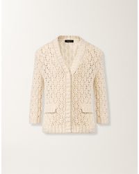 Fabiana Filippi - Cotton Tape Cardigan With Sequins - Lyst