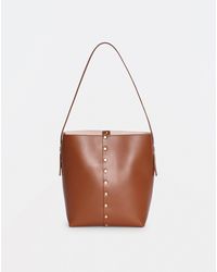 Fabiana Filippi - Leather Mini Bucket Bag With Stud Detail - Lyst