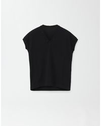 Fabiana Filippi - Cotton V Neck Sweater With Sequin Thread - Lyst