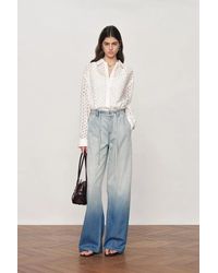 Fabrique - Eliana Cutwork Embroidery Point Collar Shirt - Lyst