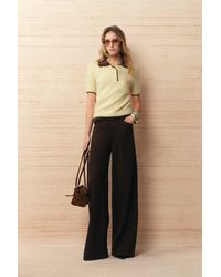 Fabrique - Hani Hand Crochet Polo Knit Top - Lyst
