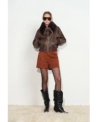 Fabrique - Thea Faux Fur Collar Jacket - Lyst