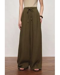 Fabrique - Perla Beaded Drawstring Wide Leg Pants - Lyst