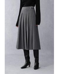 Fabrique - Soma Pleated Midi Skirt - Lyst