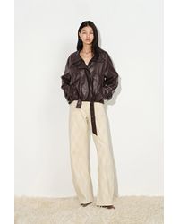 Fabrique - Juno Belted Stand Collar Bubble Jacket - Lyst