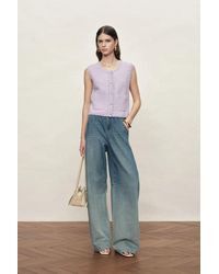 Fabrique - Jinelle Textured Sleeveless Vest Top - Lyst