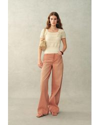 Fabrique - Leyla 3D Floral Square-Neck Top - Lyst