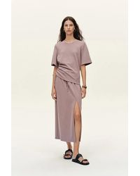 Fabrique - Aurora Ruched Waist T Shirt And Skirt Set - Lyst