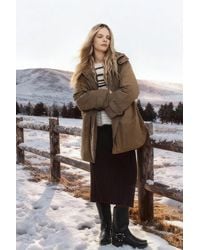 Fabrique - Casey Hooded Drawstring Lightweight Down Jacket - Lyst