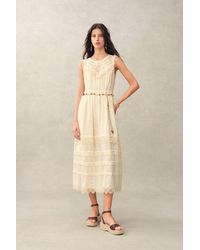 Fabrique - Luna Eyelet Lace Embroidered Sleeveless Dress - Lyst