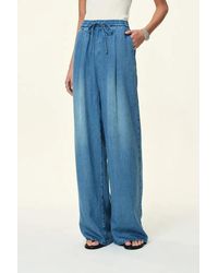 Fabrique - Eva Draped Drawstring Wide Leg Jeans - Lyst